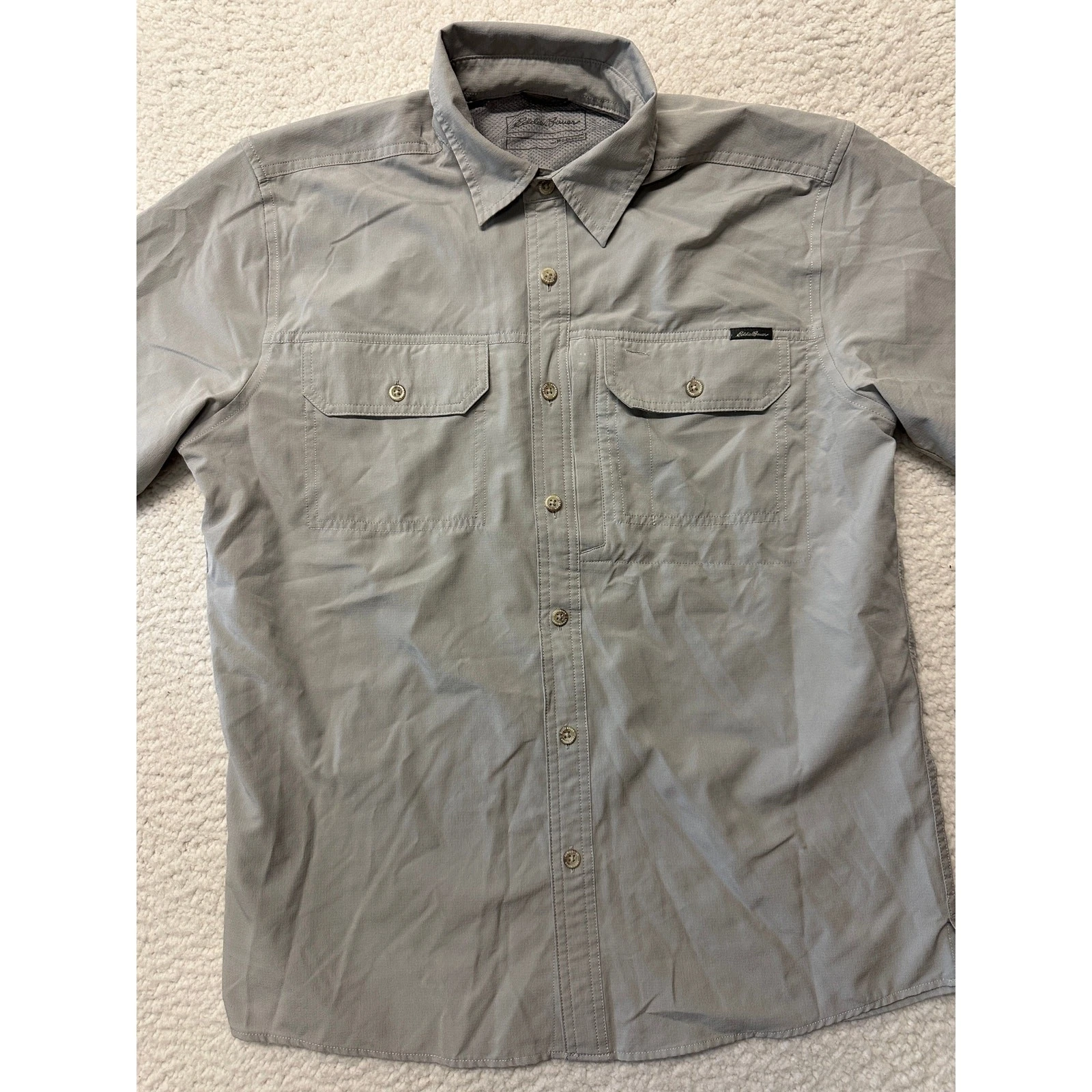 Eddie Bauer Mens Short Sleeve Button Down Hiking Shirt Medium