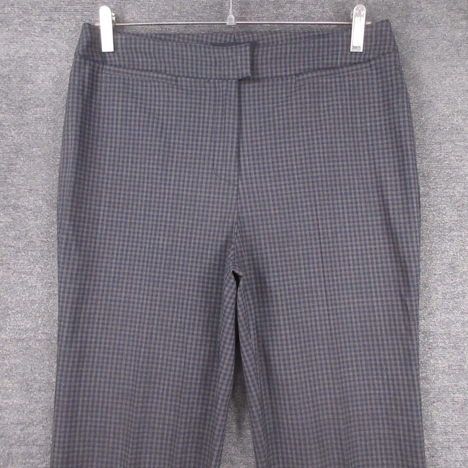 Piazza Sempione Pants Womens 44 EU Brigitte Blue and Gray Check Cropped Trouser - Image 2 of 4