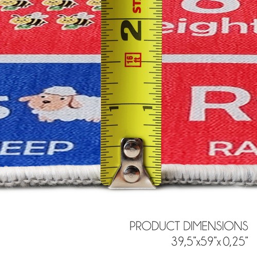 Low Pile Kids Rug for Playroom - Ultra-Thin Non-Slip Kids Area Rug - Washable - 第 93/115 張圖片