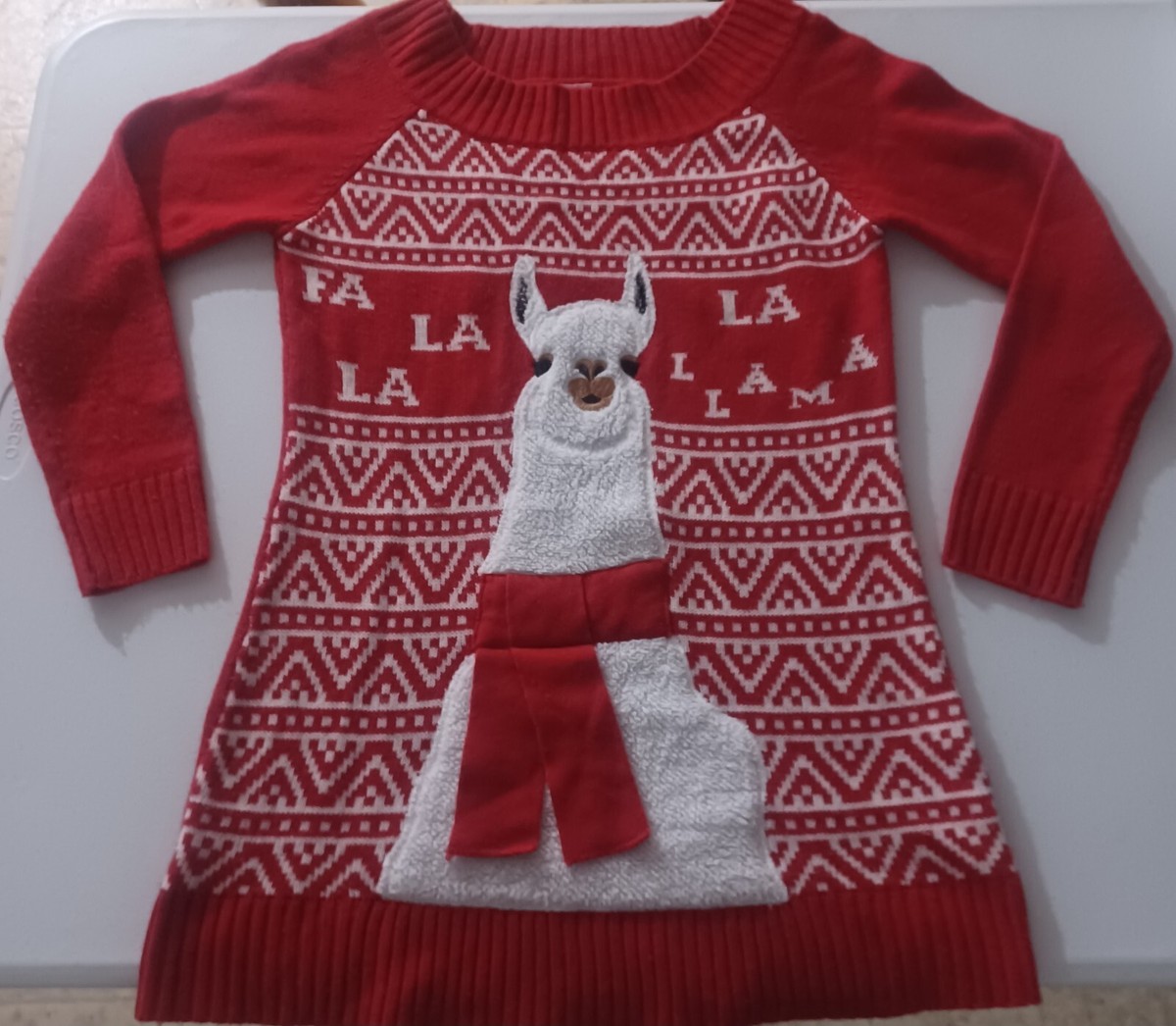 llama christmas sweater dress Just In Style Women's Llama Christmas Sweater, Size: Large, Red