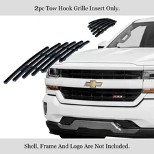Fits 2016-2018 Chevy Silverado 1500 Bumper Stainless Black Billet Grille Insert