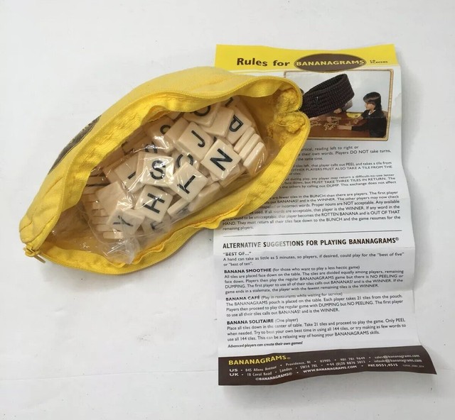 Bananagrams Crossword Family Fun Game Bananagram Word Play Banana