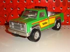 Vintage 1981 Tonka 7" long Fleet side Pickup Truck w/ Roll Bar Green Chrome