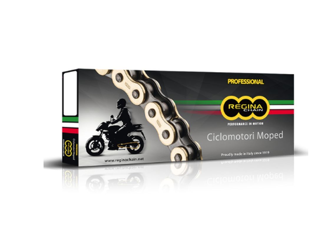 Chaîne moto 428EB 124 maillons or pour moto 125cc street transmission
