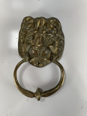 Lion Head Door Knocker Solid Brass Vintage Ornate Fancy | eBay