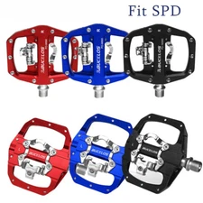 MTB Pedal Bike Lock Pedals Flat Pedals Non-slip MTB Bike Pedal with MTB Cleats