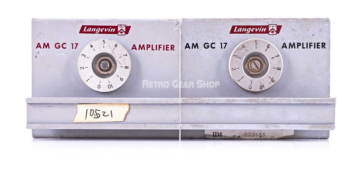 Langevin AM GC 17 Mic Preamps Stereo Pair #2 Vintage Rare AM17 PSU