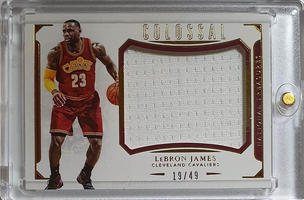 2015 National Treasures LeBron James #PATCH /49 Game Worn Jumbo