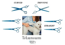 PRO Series TITANIUM&440C STAINLESS STEEL SHEARS SCISSORS Pet Dog Cat GROOMING
