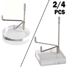 2/4x Display Stand Geode Fossil Mineral Rock Crystal Ball Agate Acrylic Holder