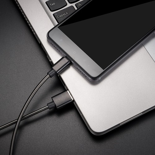 2M Stainless Steel Micro USB Fast Charging Data Cable Lead for Samsung HTC Sony - Picture 2 of 7