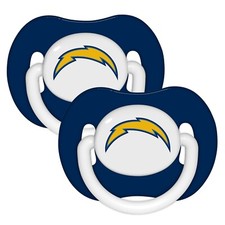 12 (2-pack) San Diego Charges Blue Pacifiers - NFL LA Infant Baby Shower Gift