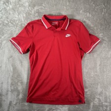 Nike Mens Tour PERFORMANCE Dri-FIT ADV Golf Polo Red Sz M RARE