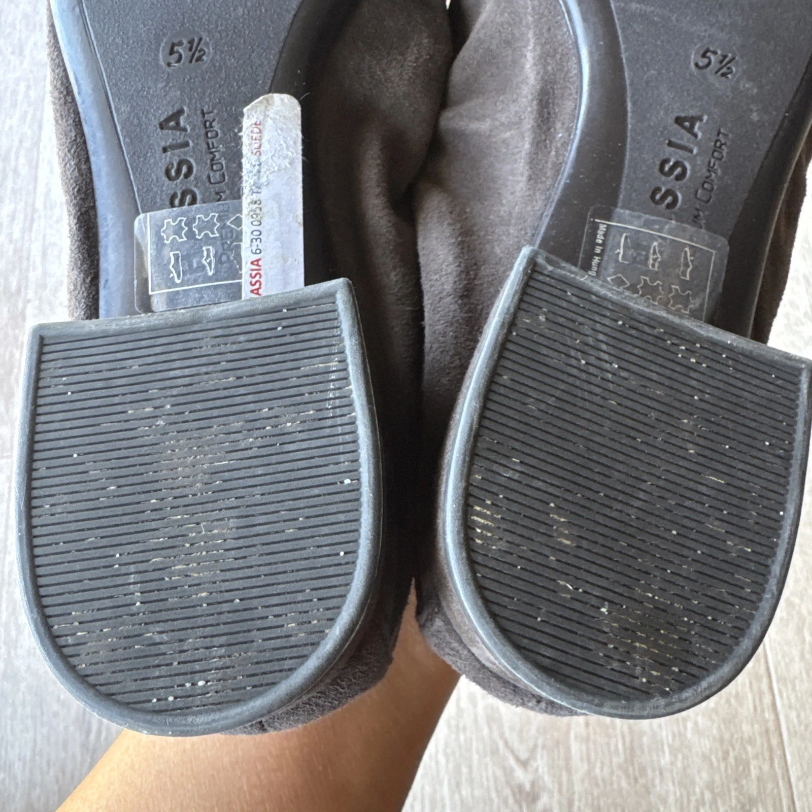 DUNE LONDON HASSIA Germany US 6.5 UK 5.5 Ballet Flats Grey Crystals Shoes