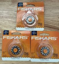 Fiskars Scallop Style F Trimmer Blades 28 mm Rotary Trimmers Lot Of 3