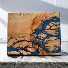 Fractal Burned Wooden Art