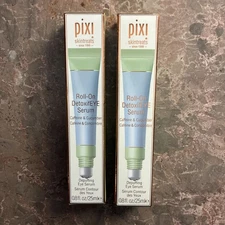 Lot Of 2 PIXI Skintreats Roll-On DetoxifEYE Serum 0.8 fl oz FULL-SIZE Free Ship