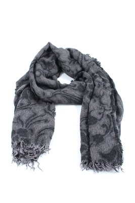 ZARA Sciarpa lavorata a maglia Donna Sciarpa grigio chiaro-nero