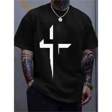Christian Cross Graphic T Shirt Faith Gift for Men Women