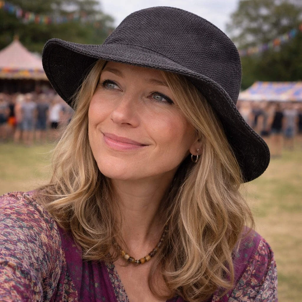 Plain Woven Hemp Sun Hat Fair Trade Ethnic Boho Festival