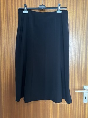 FRANK WALDER Damen Rock Midi A-Linie schwarz Gr. 44 gefüttert Neu79,95 