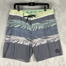 Salt Life SLX-QD Vapor Stretch Board Shorts Mens 36 Palm Frond Print Stretch
