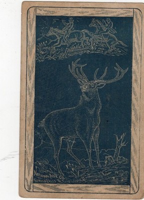 I.D. Smith Photographer Victorian Trade Card-Galesburg, Ill.-Deer-Hunters-1884