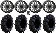 System 3 SB-5 Grey 14" Wheels 30" Intimidator Tires Kawasaki Teryx Mule