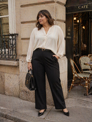 Torrid 3X Ivory Semi Sheer Georgette Pintuck Blouse Romantic Cottage Minimalist