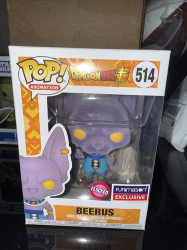Funko Pop! Vinyl: Dragon Ball - Beerus - (Flocked) - Funimation (Exclusive) #514
