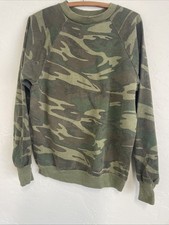 Vintage 70s HealthKnit Camouflage Sweatshirt Men’s XL Camo Raglan 80s USA Made