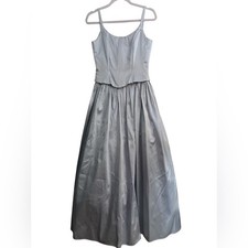 Vintage Jessica McClintock light Blue Sheen Gunne Sax corset gown Size 5/6