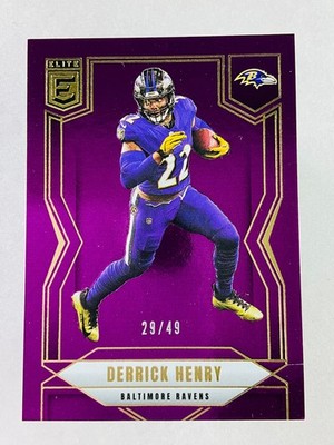 2025 Panini Elite Purple Derrick Henry Serial #'d /49 #92