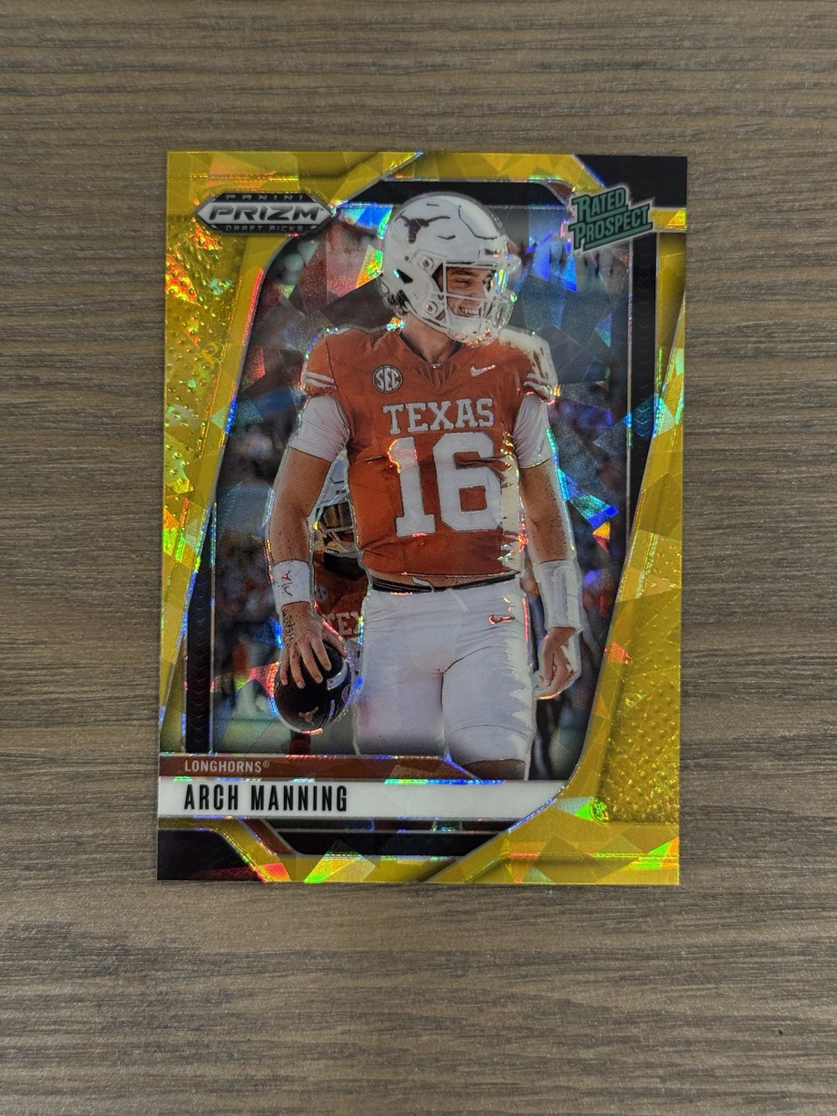 2025 Panini Prizm Draft Picks Arch Manning #166 Gold Ice Prizm 