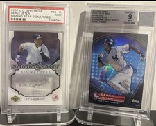 2007 U.D. Spectrum/ 2011 Topps Prime Derek Jeter #PNR4/ #SS-DJAuto /54 Graded 9s