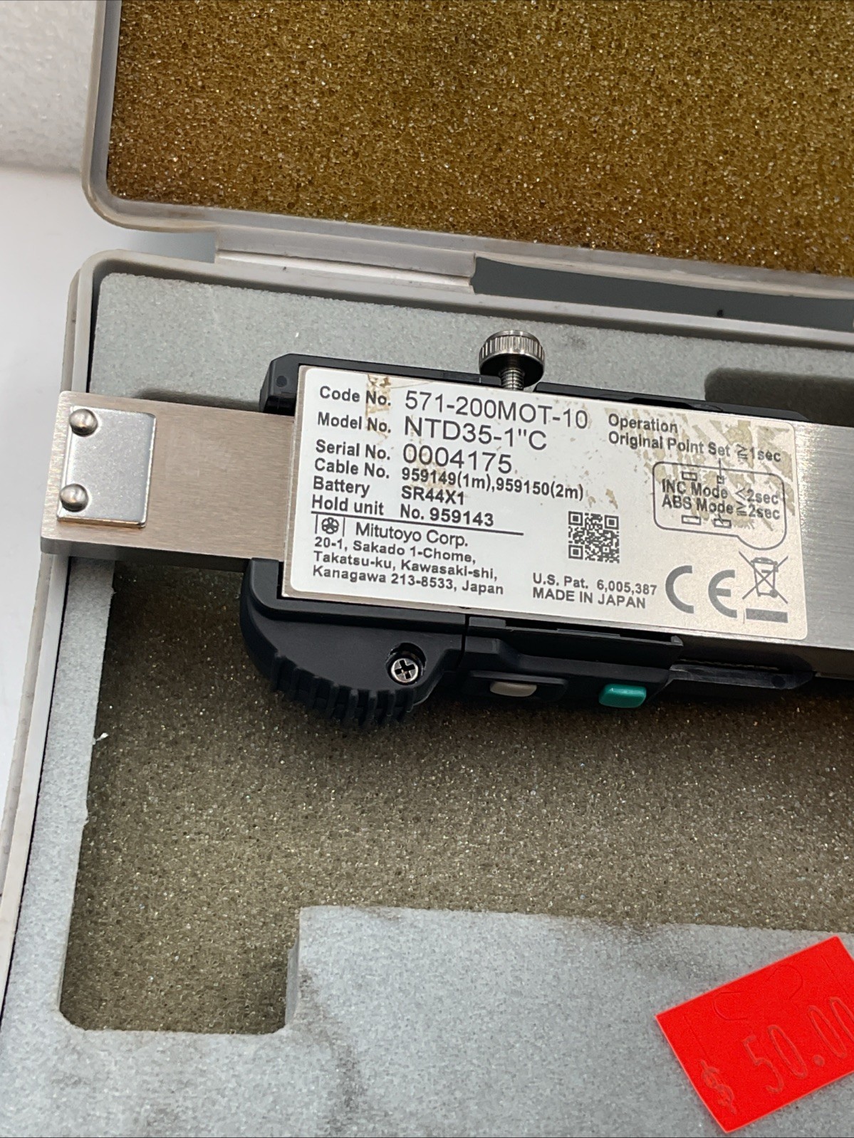 Mitutoyo Digital Calipers NTD35-1”C Tested | eBay