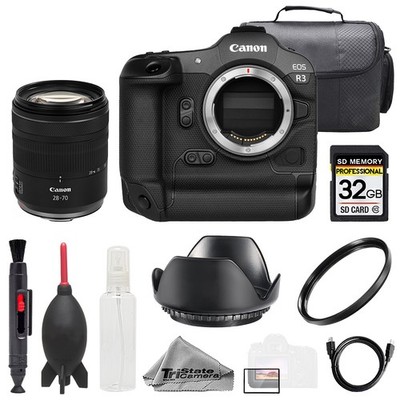 Canon EOS R3 + RF 28-70mm f/2.8 IS STM Lens +32GB+ UV Filter- Basic Kit