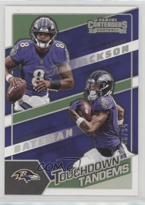 2022 Contenders Touchdown Tandems Silver 56/99 Lamar Jackson Rashod Bateman uk2