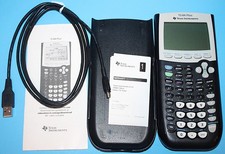 Texas Instruments TI-84 Plus Graphing Calculator, Cover, USB Cable, Guidebook