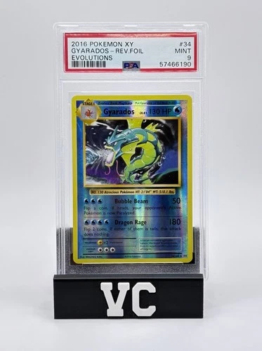 2016 Gyarados #34 PSA 9 Pokemon XY Evolutions Reverse Foil Holo Rare Mint TCG