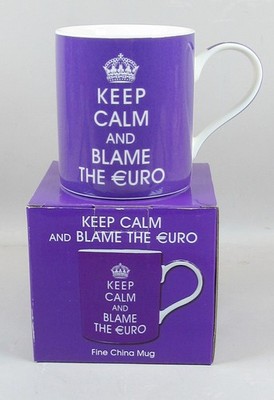 Keep Calm and Blame The Euro Mug Fine China Lesser & Pavey NEU Kaffeebecher