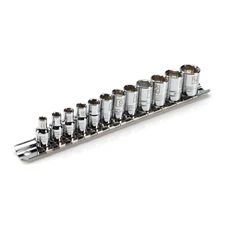 Steelman 12-pc 1/4 in. Drive Shallow Depth 6-pt Chrome Metric Socket Set 78167