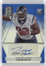 2014 Panini Spectra Rookie Auto Blue Prizm 24/49 Louis Nix III #267 Auto fm0