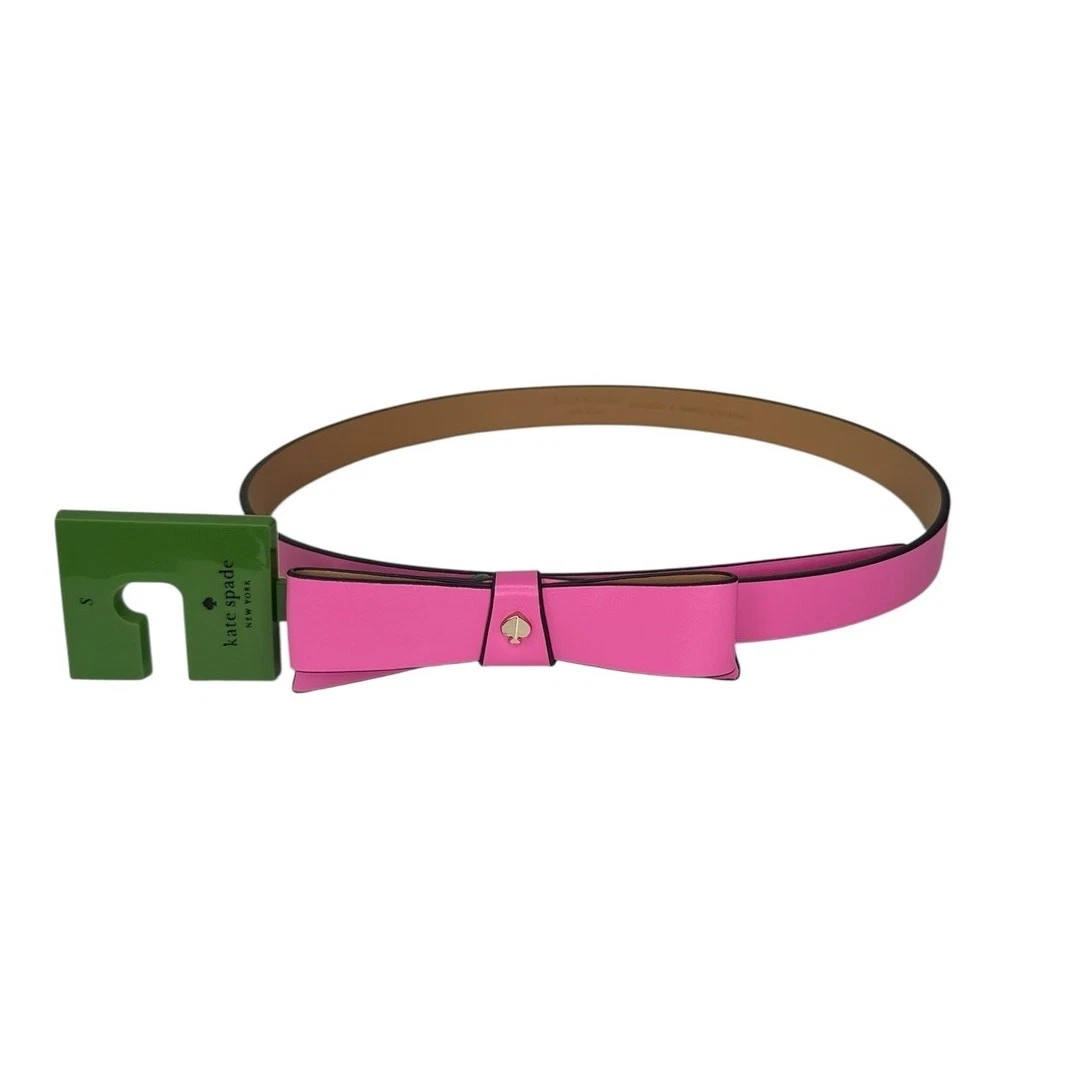 Kate Spade Small & Large Houndstooth Reversible Belt Pink & Black Goldtone Heart Kate Spade Small Houndstooth Reversible Belt | Mercari main image 2