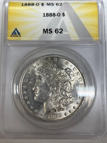 1888 O Morgan Silver Dollar ANACS MS-62