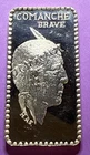 Rare! Comanche Brave 1 Troy Ounce .999 Fine Silver Proof Bar-Hamilton Mint