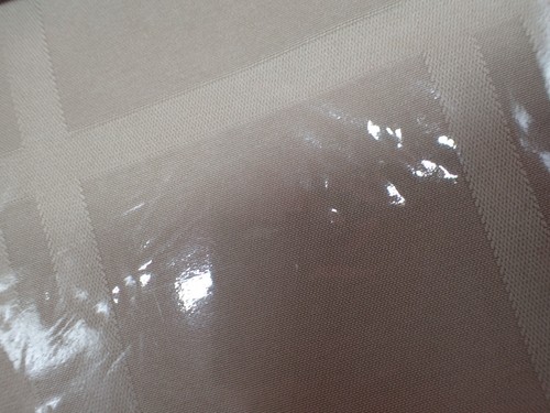 Lot of 4 Origins Microfiber Tablecloths Chocolate & Beige Spill Proof - Picture 6 of 17