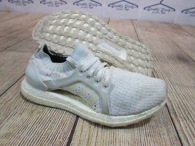 NICE Adidas x Parley Ultra Boost White Icey Blue Running Shoes Women's size 7.5