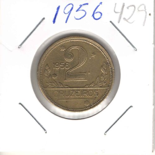 Coin 2 Cruzeiros 1956 Brazil - KM# 559 - EB429 - Picture 3 of 4