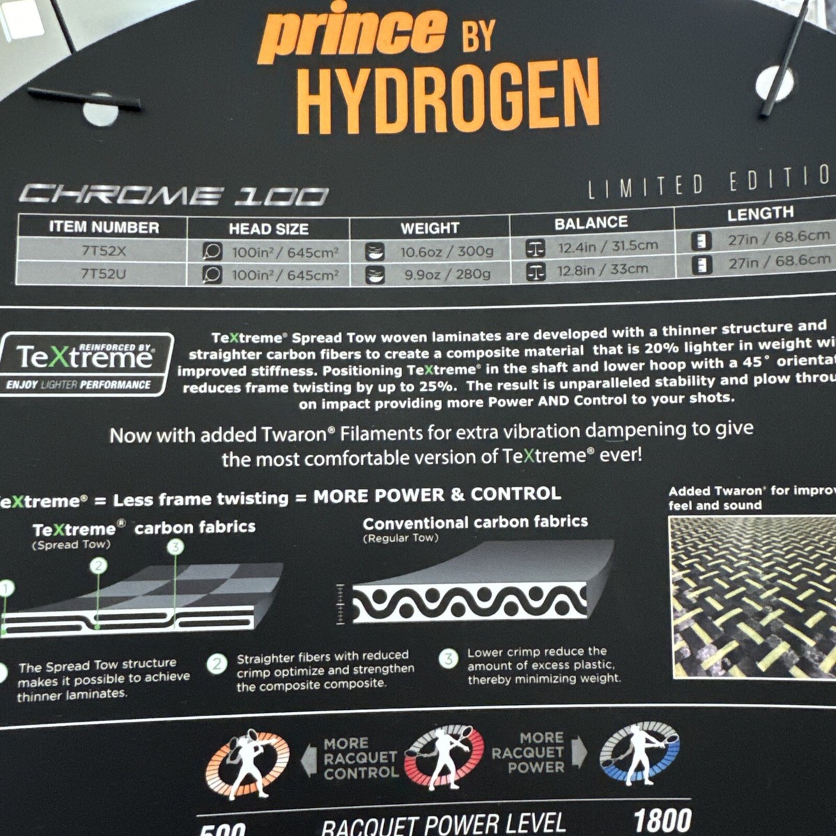Prince Hydrogen プリンス ハイドロゲン CHROME 100 CHROME 100（300g） - Prince プリンステニス公式サイト